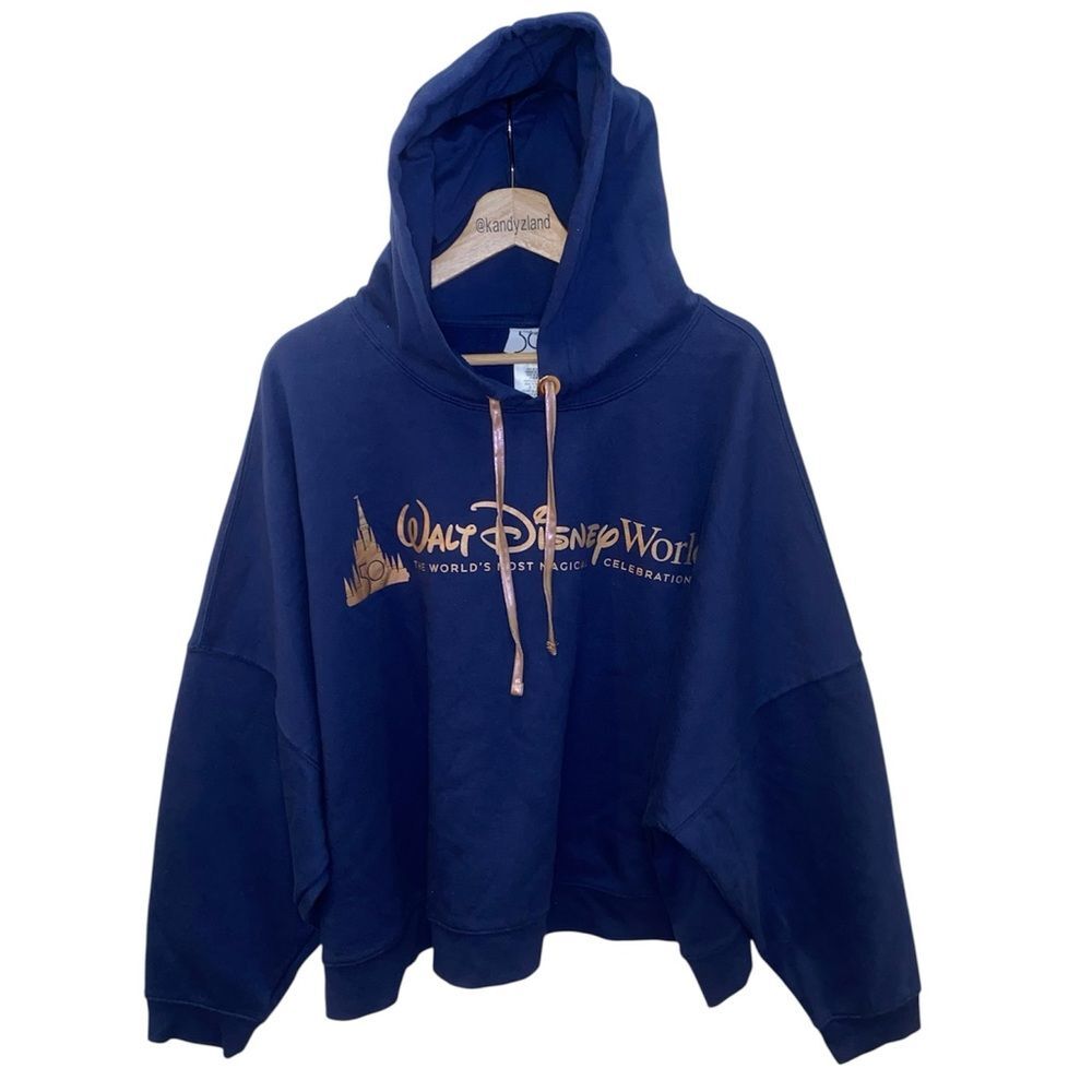DISNEY Walt Disney World 50th Anniversary Women’s Crop Hooded Sweatshirt
